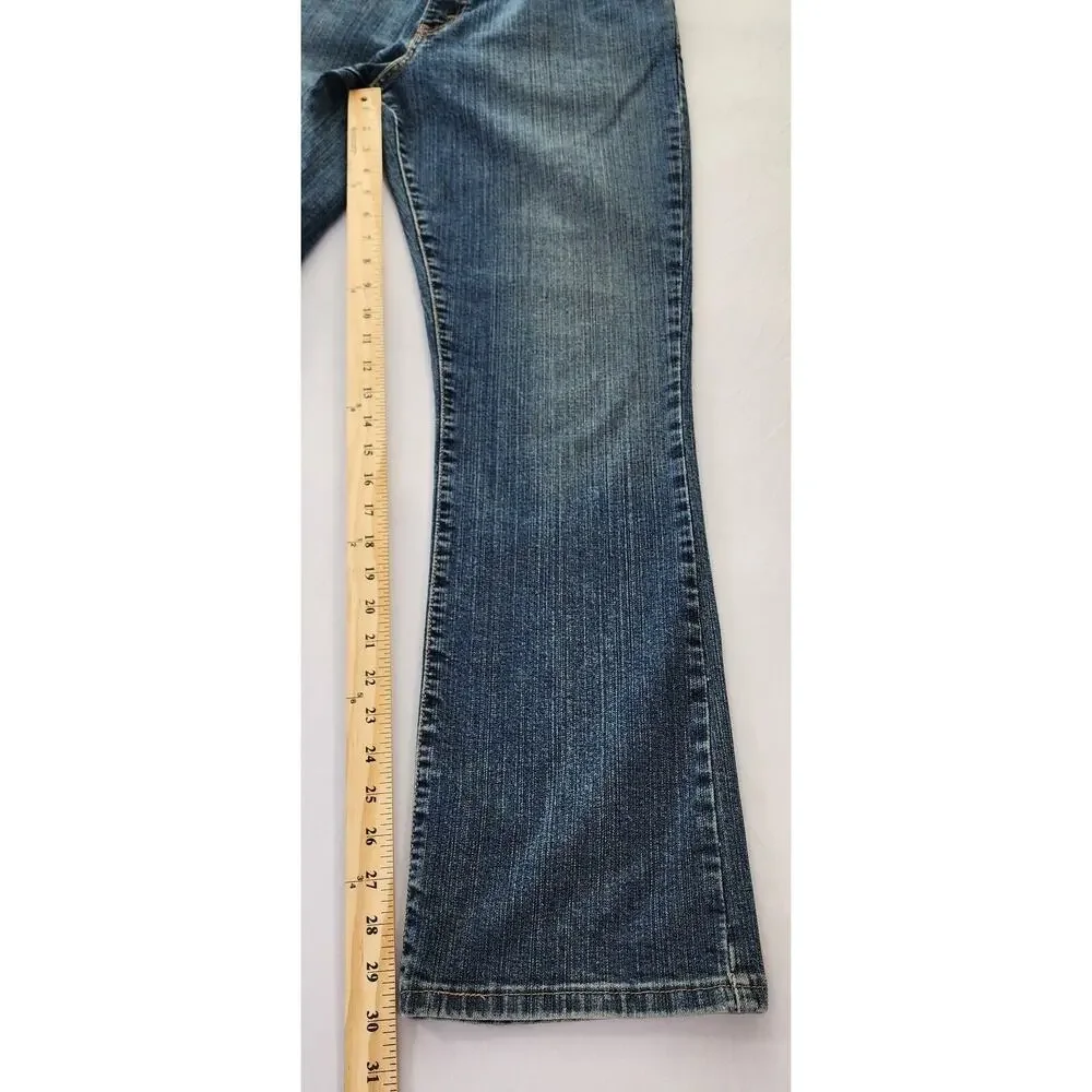 Levis Jeans Womens 8 Blue 550 Relaxed Boot Cut Mid Waist Mom Denim Pants Y2K 07 - Picture 9 of 16